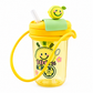 Water Bottle with Straw & Carry Handle, Fruit Infuser Bottle, BPA free 450ml, Silicon Sipper