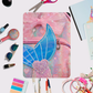 Girls Mermaid Backpack with Bow, Cute Pink School Bag for Kids, Glitter Tail Design, Lightweight Travel & Preschool Bag