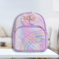 Kids Girls Backpack with Rainbow & Star Design, Quilted School Bag for Girls