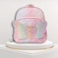 Girls School Backpack with Glitter Wings and Heart Design