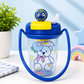 Water Bottle with Straw & Carry Handle, Fruit Infuser Bottle, BPA free 450ml, Silicon Sipper