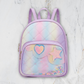 Cute Girls Mini Backpack with Sequin Heart & Star Design | Lightweight School Bag for Kids | Stylish Small Backpack for Girls