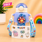 Transparent Bear Character Water Bottle with Carry Strap – Cute Reusable Drinking Bottle - 600ml