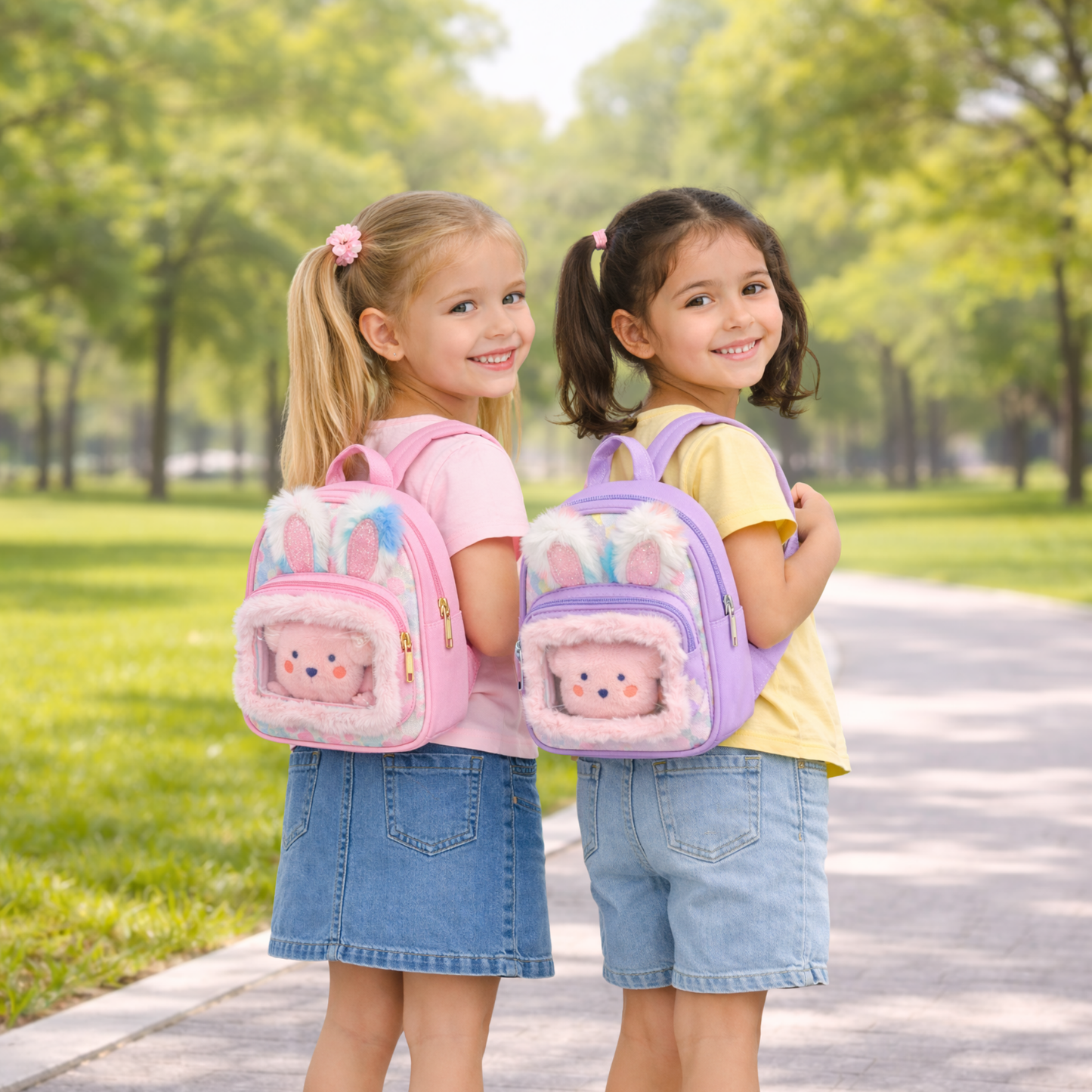 Kids Plush Bunny Backpack for Girls