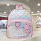 Cute Girls Mini Backpack with Sequin Heart & Star Design | Lightweight School Bag for Kids | Stylish Small Backpack for Girls