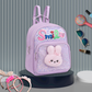 Girls Smile Sequin Backpack with Cute Bunny Plush | Light Kids School Bag | Stylish Mini Backpack for Toddlers & Primary Students | Mini Travel School Bag with Zip Pocket