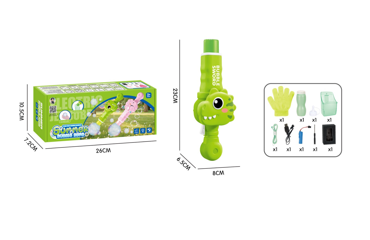Smoke Bubble Sword Toy for Kids with Bubble Solution – Automatic Bubble Maker