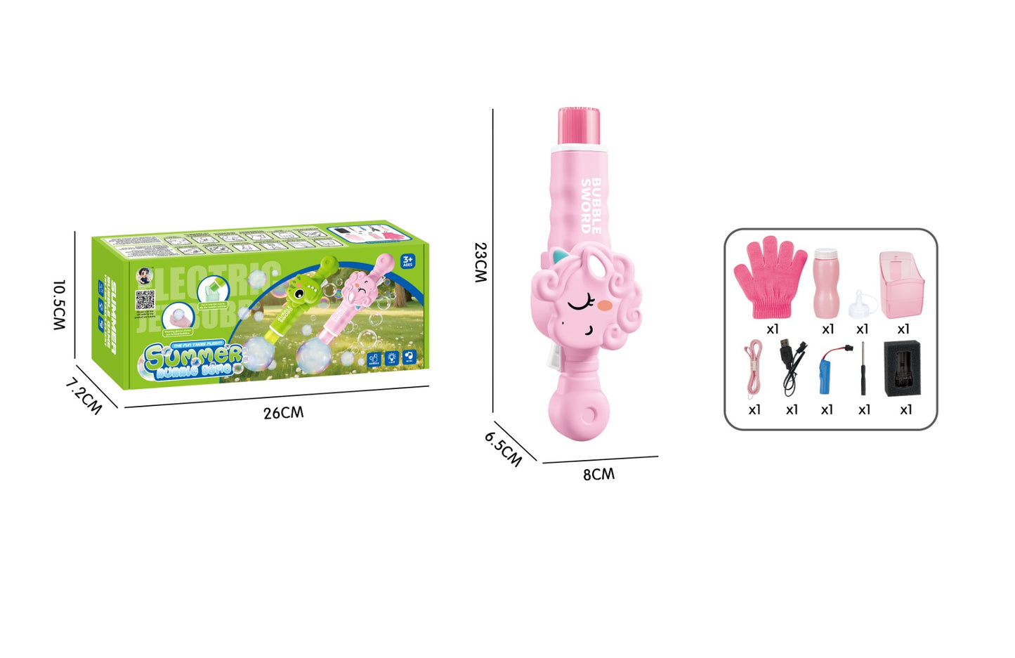 Smoke Bubble Sword Toy for Kids with Bubble Solution – Automatic Bubble Maker