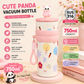Cute Cartoon Water Bottle with Carrying Strap & Decorative Bear Lid | Reusable Drinking Bottle for All Ages | Stylish Portable Bottle