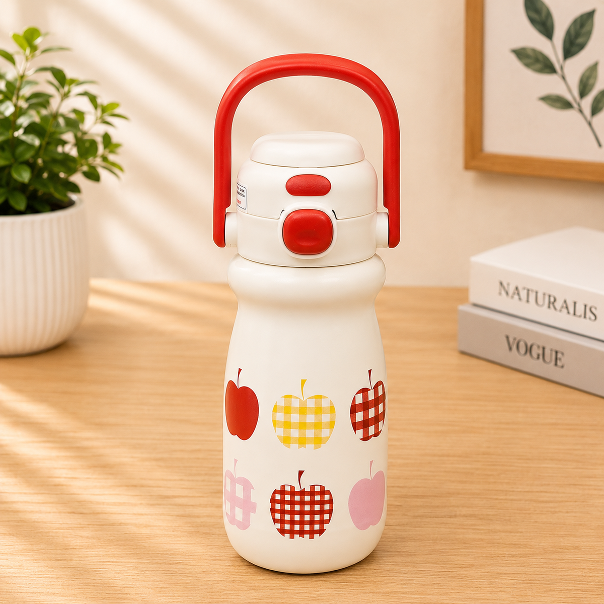 Portable Printed Water Bottle with Carry Handle & Secure Flip Lid – Stylish Everyday Hydration Bottle - 500ml
