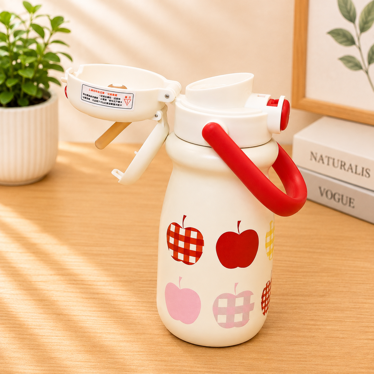 Portable Printed Water Bottle with Carry Handle & Secure Flip Lid – Stylish Everyday Hydration Bottle - 500ml