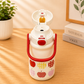 Portable Printed Water Bottle with Carry Handle & Secure Flip Lid – Stylish Everyday Hydration Bottle - 500ml