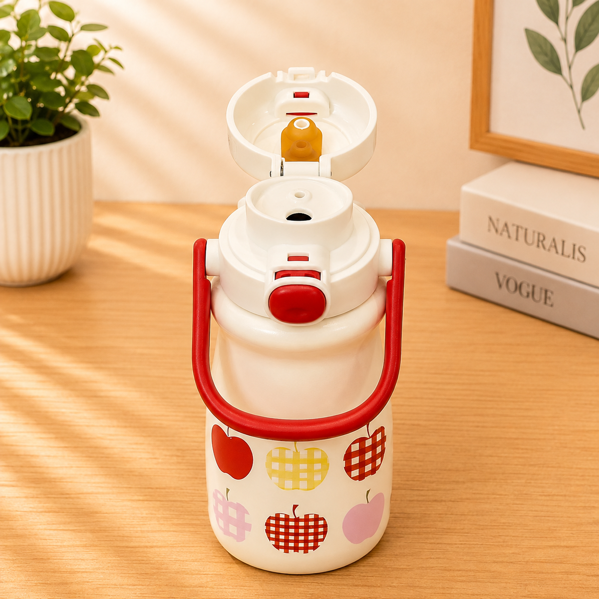Portable Printed Water Bottle with Carry Handle & Secure Flip Lid – Stylish Everyday Hydration Bottle - 500ml