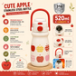Portable Printed Water Bottle with Carry Handle & Secure Flip Lid – Stylish Everyday Hydration Bottle - 500ml