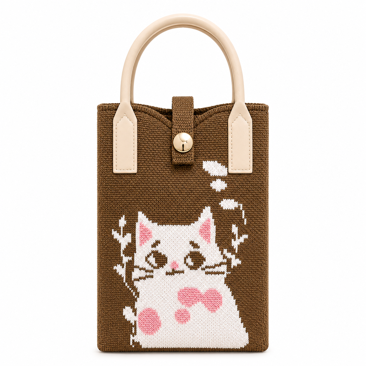 Crossbody Mobile Sling Bag for Women – Cute Utility Bag for Girls & Women, Stylish Phone Pouch with Strap & Silicone Handle, Keychain, Coin, Cosmetics Purse