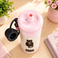 Korean-Inspired Character Water Bottle with Carry Strap | Reusable Printed Drinking Bottle for Everyday Use, School, Office & Travel - 600ml