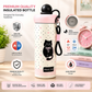 Korean-Inspired Character Water Bottle with Carry Strap | Reusable Printed Drinking Bottle for Everyday Use, School, Office & Travel - 600ml