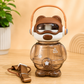 Cute Robot Design Water Bottle with Straw & Carry Handle – Reusable Kids Drinking Bottle - 700ml