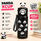 Vaidira Cute Panda Water Bottle | Leak-Proof | Flip Cap & Strap 600 ml Stainless Steel Sipper