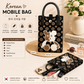 Crossbody Mobile Sling Bag for Women – Cute Utility Bag for Girls & Women, Stylish Phone Pouch with Strap & Silicone Handle, Keychain, Coin, Cosmetics Purse