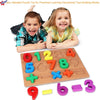 Wooden Number Puzzle Board