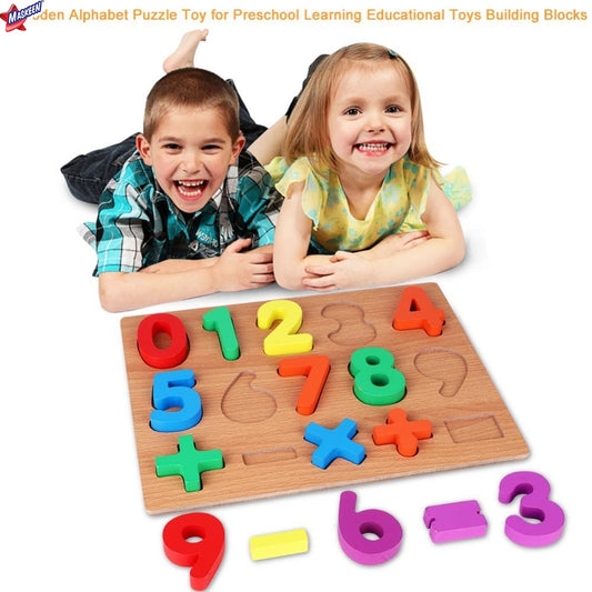 Wooden Number Puzzle Board