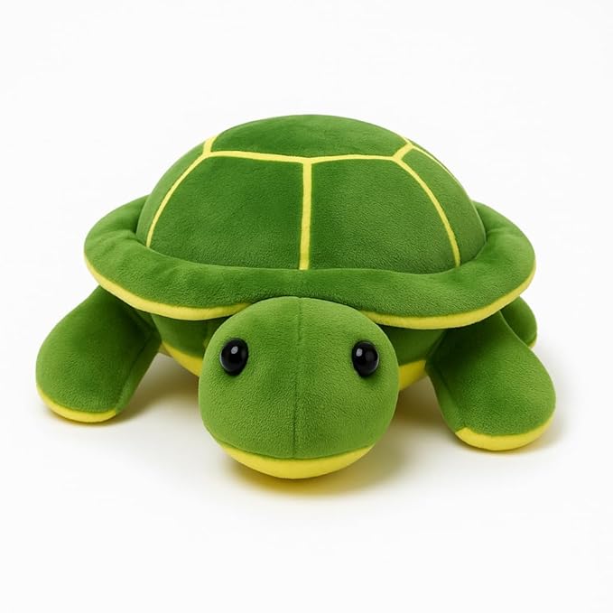 Soft Green Turtle Plush Toy | Cute Stuffed Animal Pillow for Kids